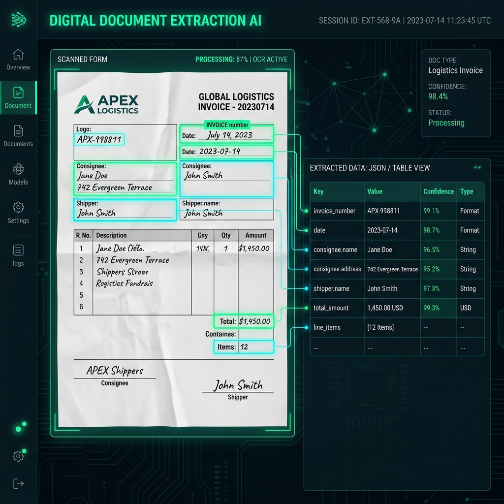 Document Intelligence AI Extraction UI