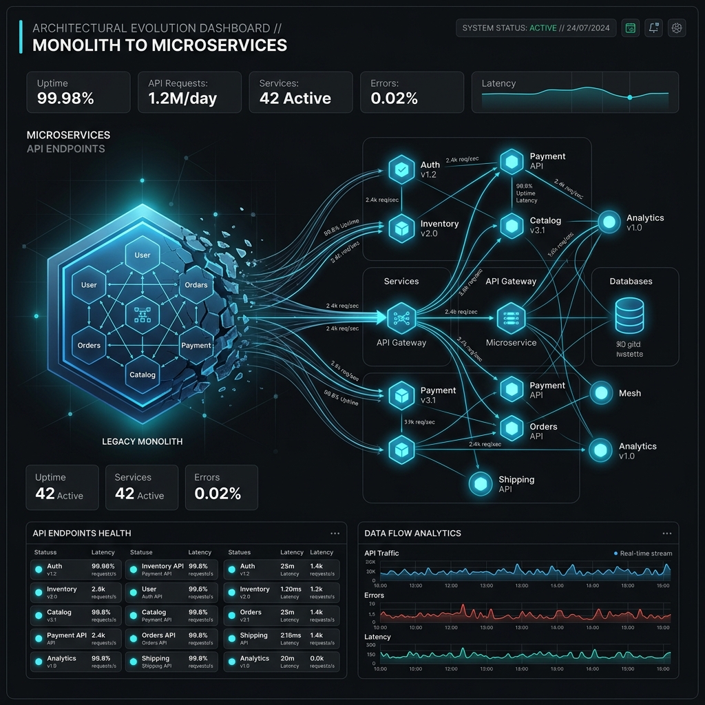 Microservices Architecture Dashboard UI