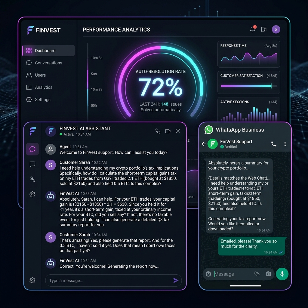 AI-Powered Customer Support Platform dashboard UI